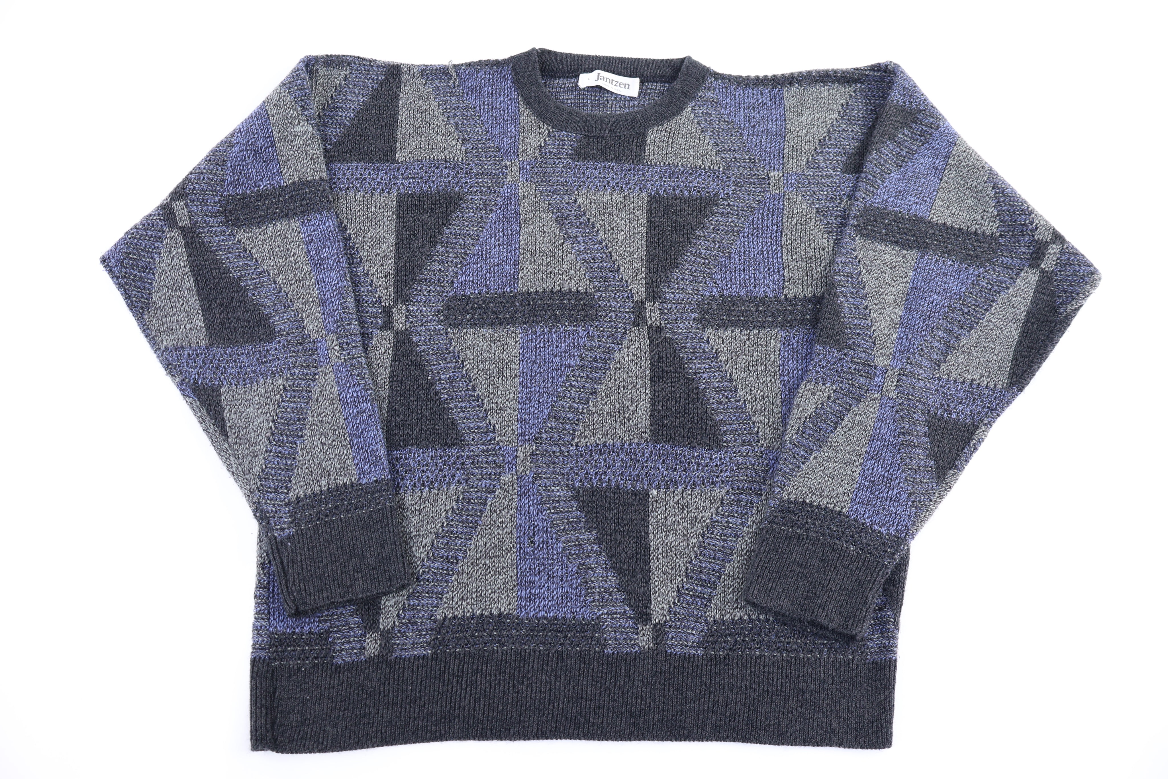 90's Jantzen Multipattern Knit Sweater - Sweater - Thrifted Threads