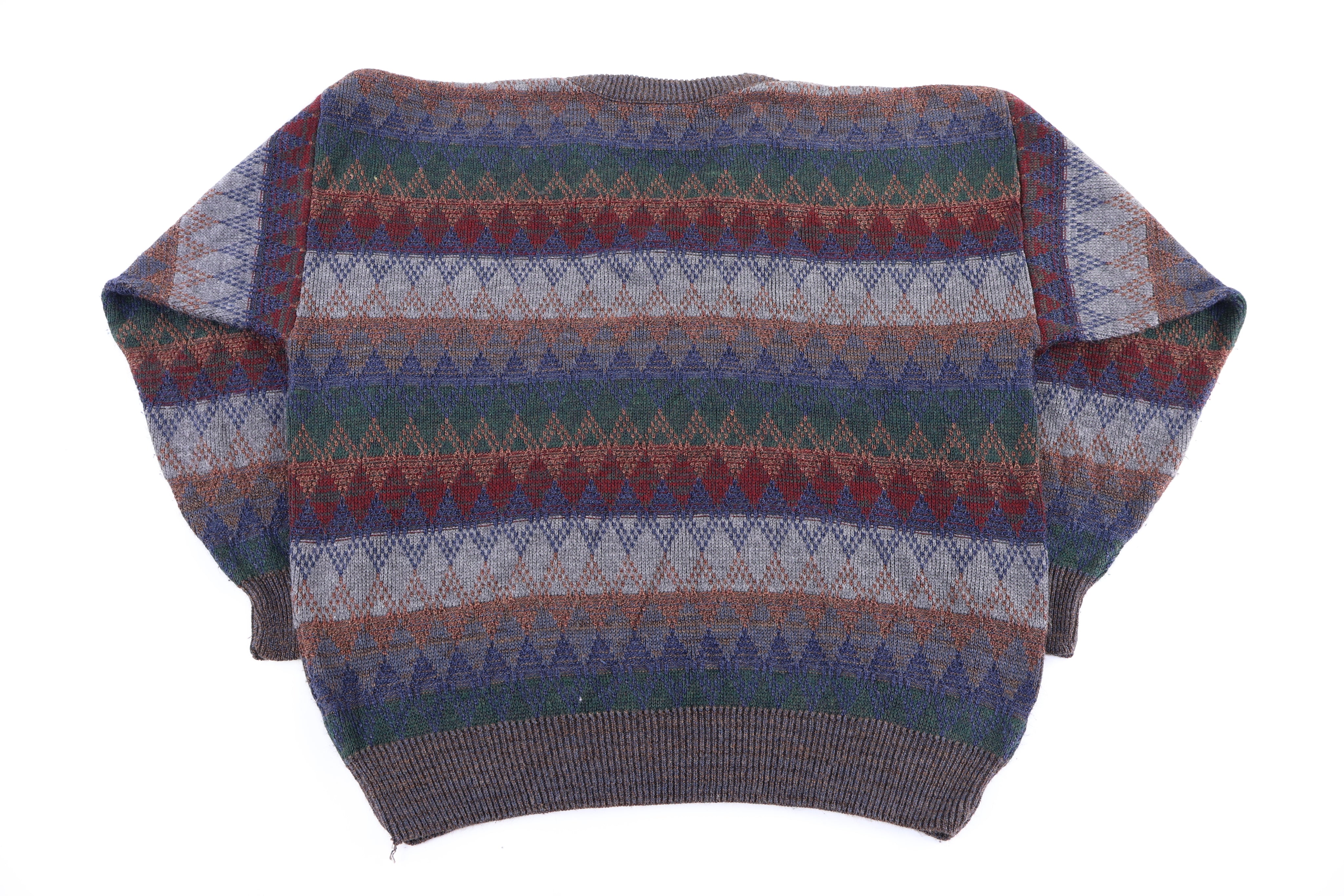 90's Jantzen Multipattern Knit Sweater - Sweater - Thrifted Threads