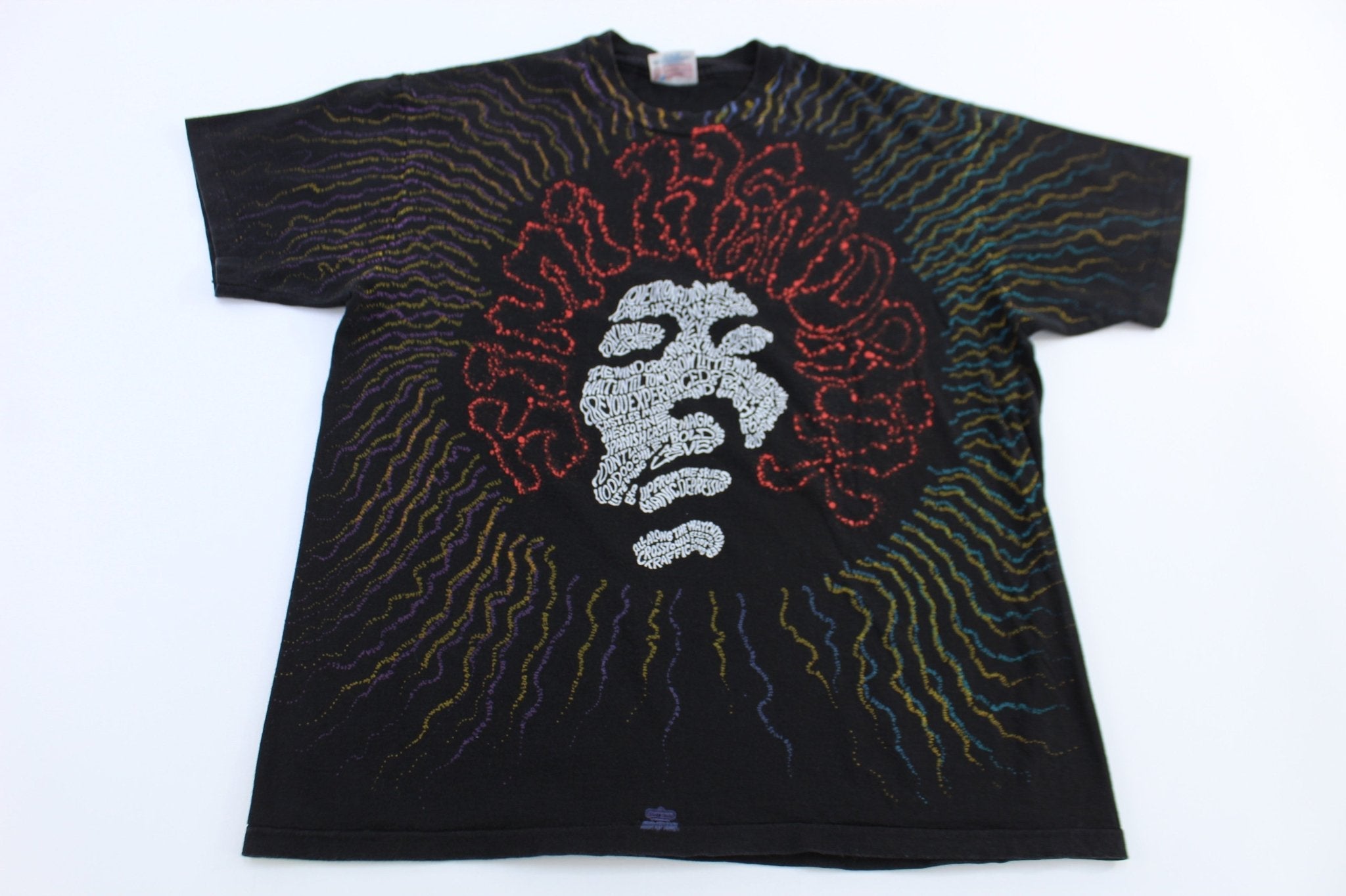 90's Jimi Hendrix All Over Graphic T-shirt - Shirts & Tops - Thrifted Threads