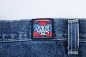 90's JNCO Embroidered Gas Mask Denim Baggy Shorts - Pants/Shorts - Thrifted Threads