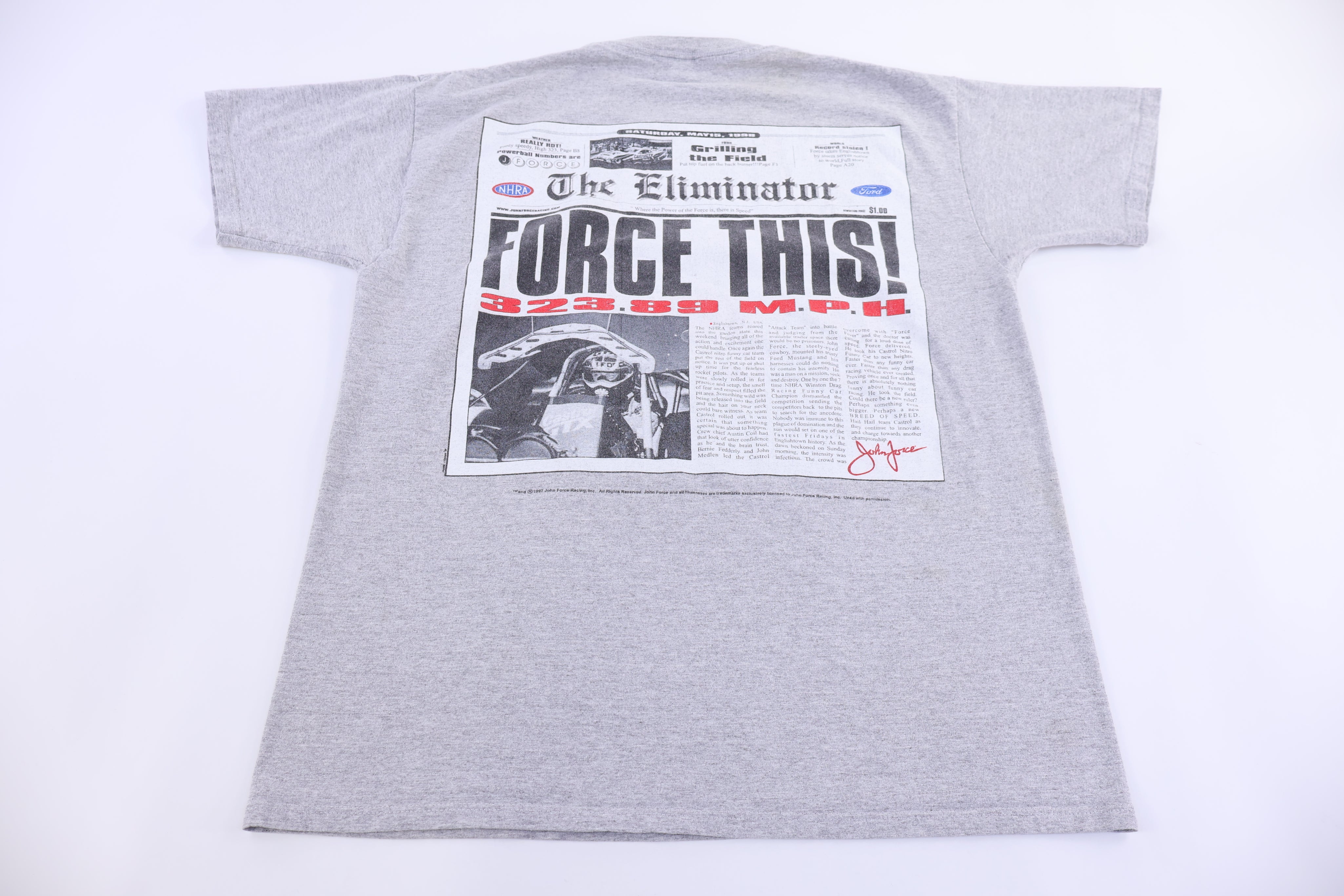 90's John Force Untouchable Racing T-shirt - Shirts & Tops - Thrifted Threads