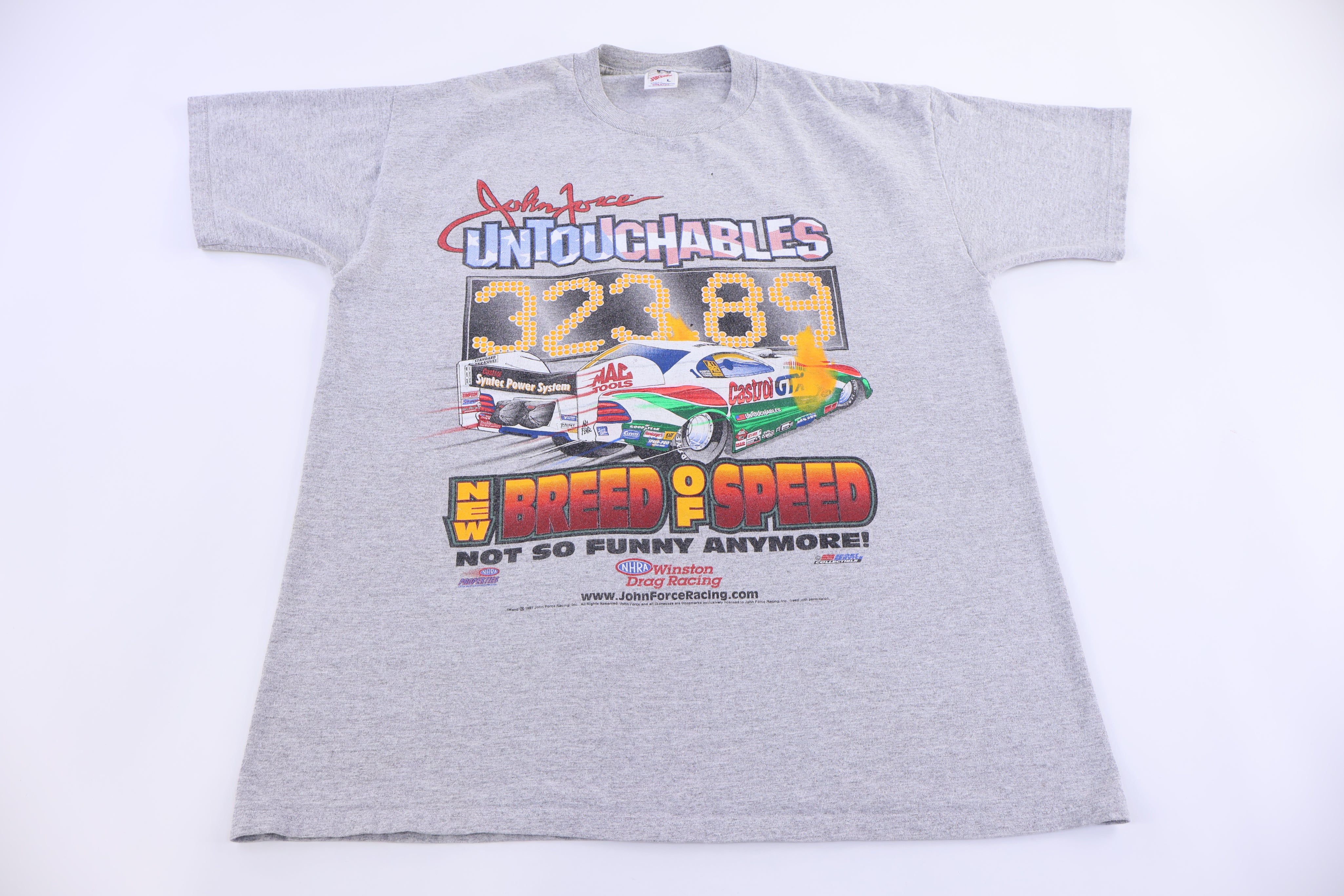 90's John Force Untouchable Racing T-shirt - Shirts & Tops - Thrifted Threads