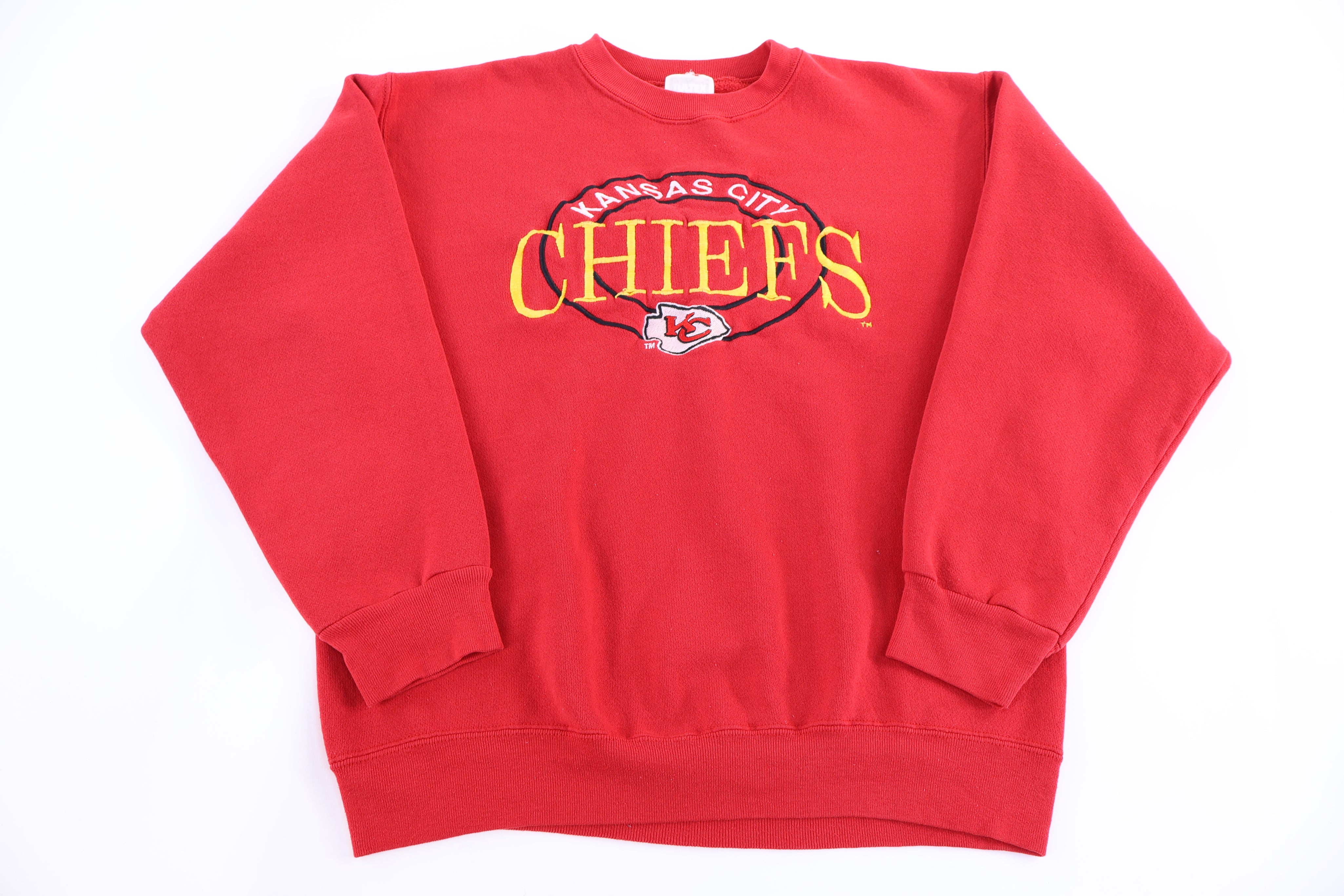 90's Kansas Chiefs Football Sweatshirt - Sweatshirt - Thrifted Threads