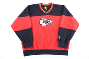 90's Kansas City Chiefs Football Embroidered Sweatshirt - sweatshirt - Thrifted Threads