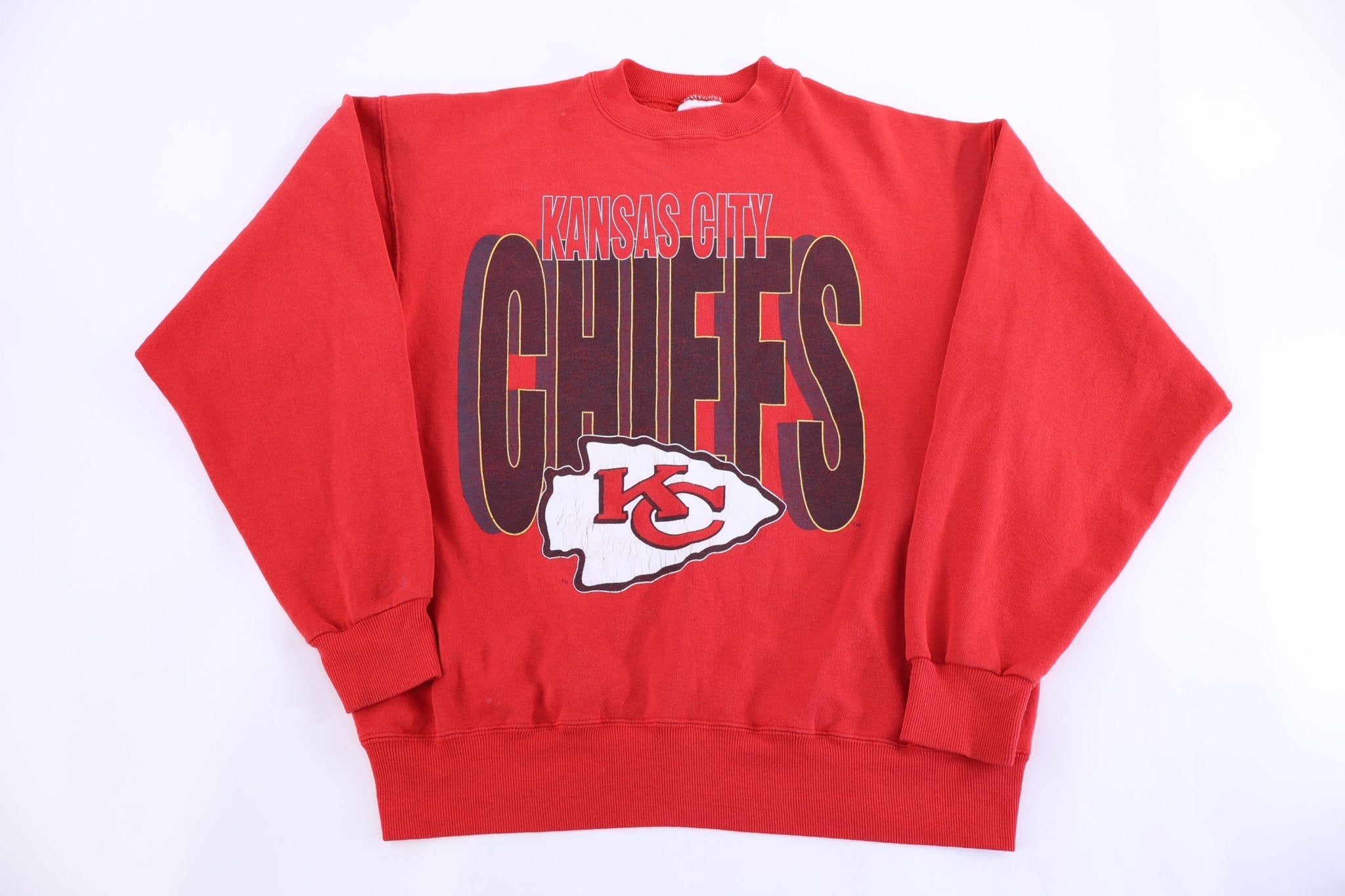 90's Kansas City Chiefs Football Sweatshirt - Sweatshirt - Thrifted Threads