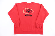 90's Kansas City Chiefs Football Sweatshirt - Sweatshirt - Thrifted Threads