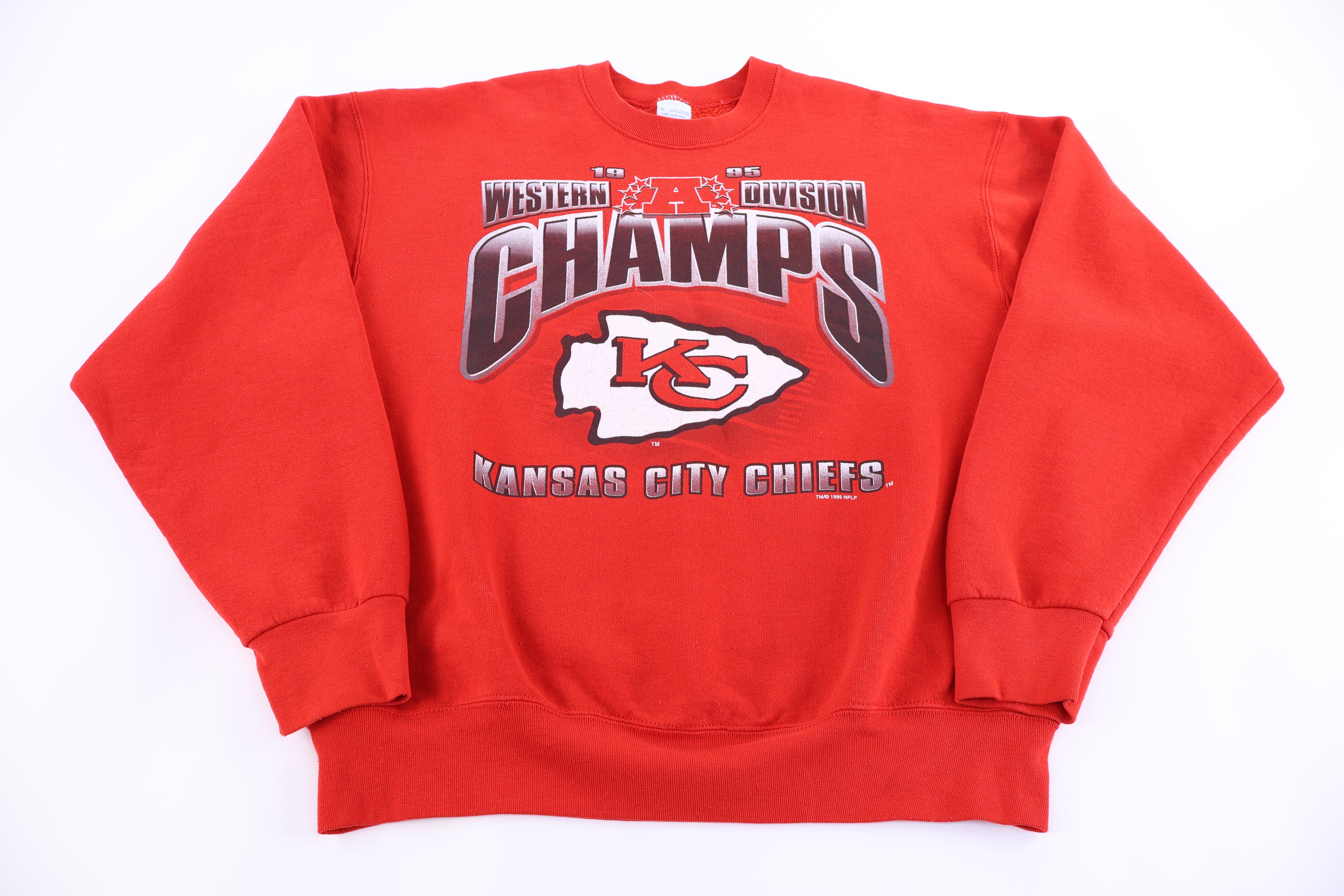 90's Kansas City Chiefs Football Sweatshirt - Sweatshirt - Thrifted Threads