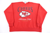 90's Kansas City Chiefs Football Sweatshirt - Sweatshirt - Thrifted Threads