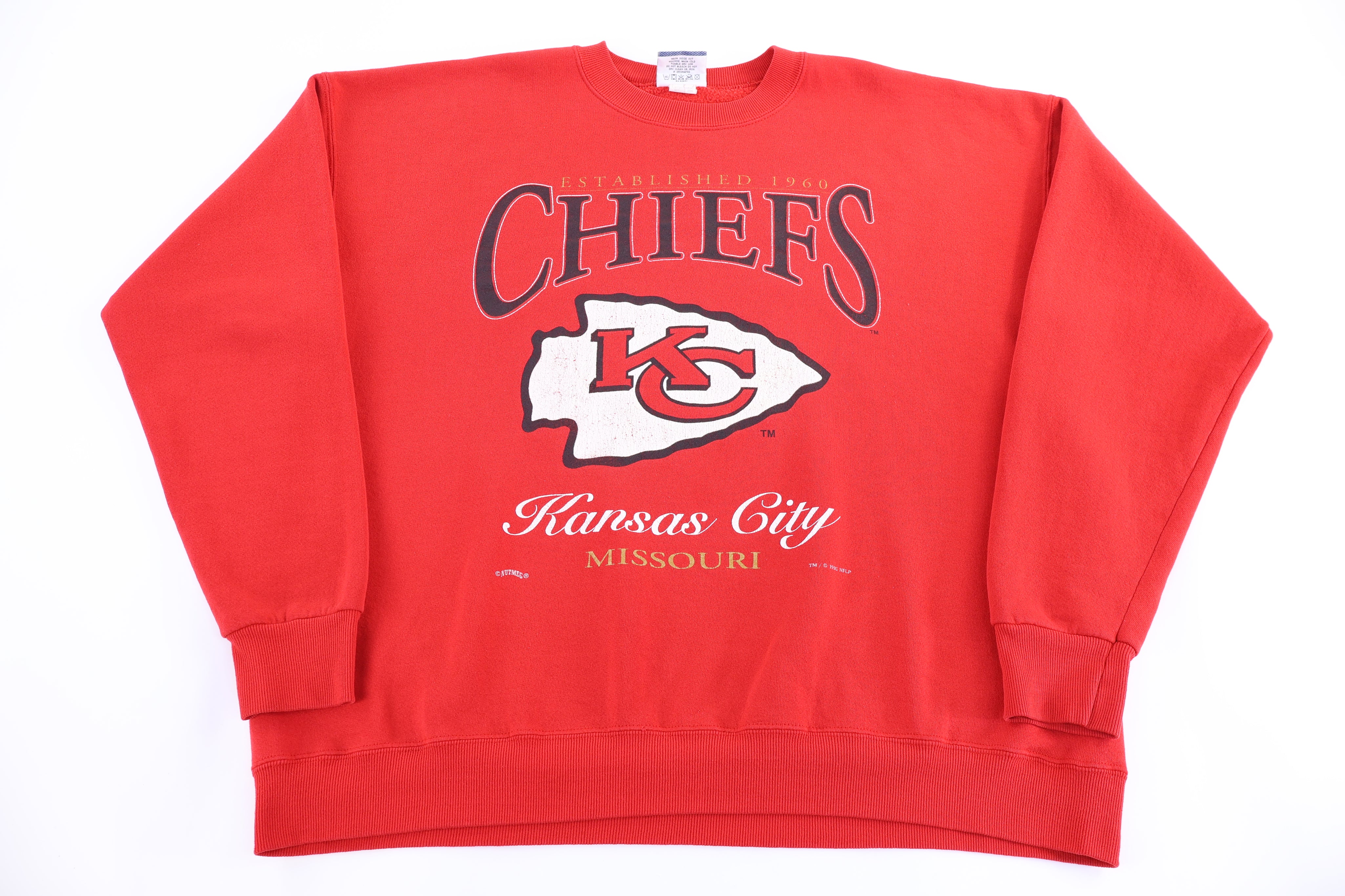 90's Kansas City Chiefs Football Sweatshirt - Sweatshirt - Thrifted Threads