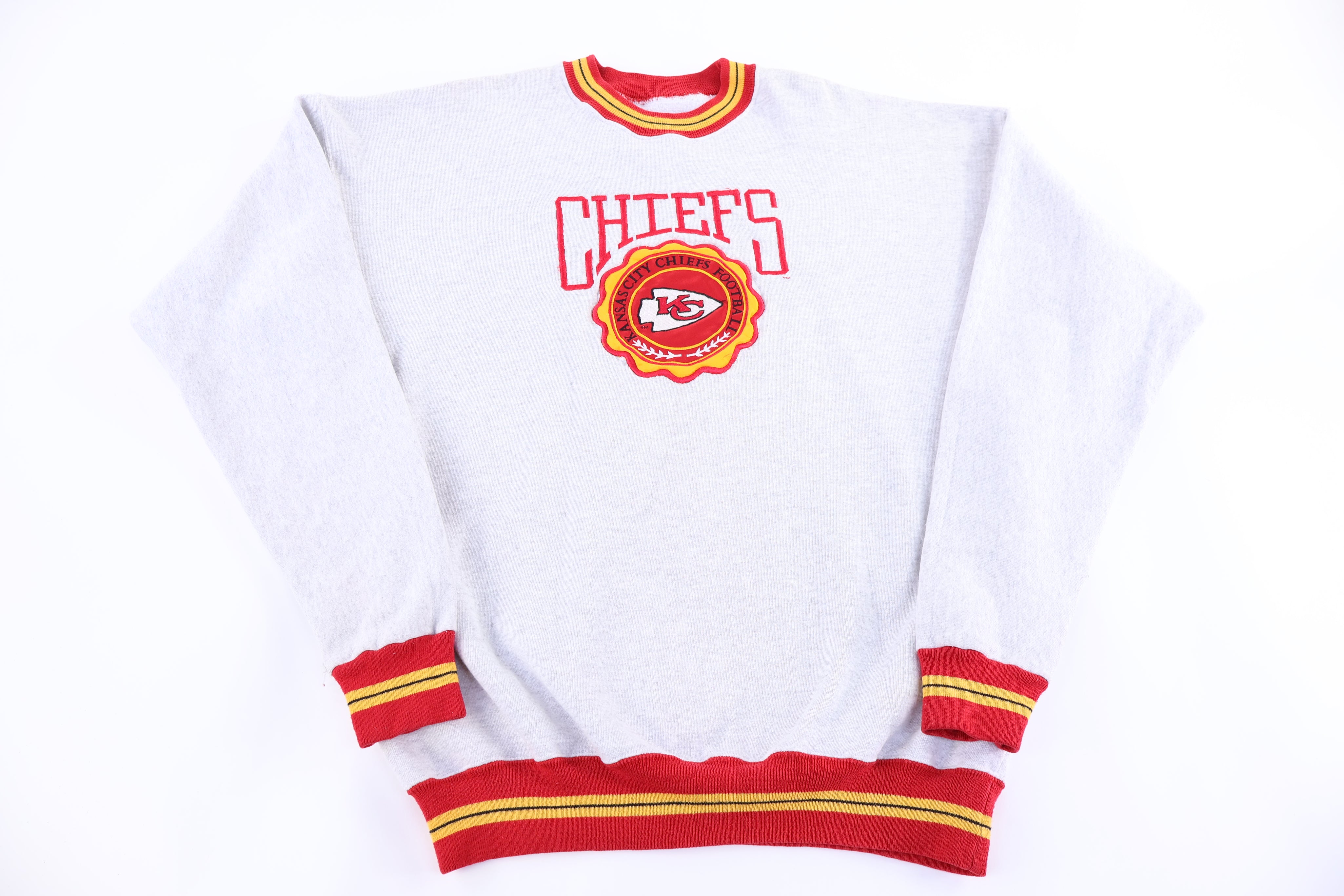 90's Kansas City Chiefs Football Sweatshirt - Sweatshirt - Thrifted Threads