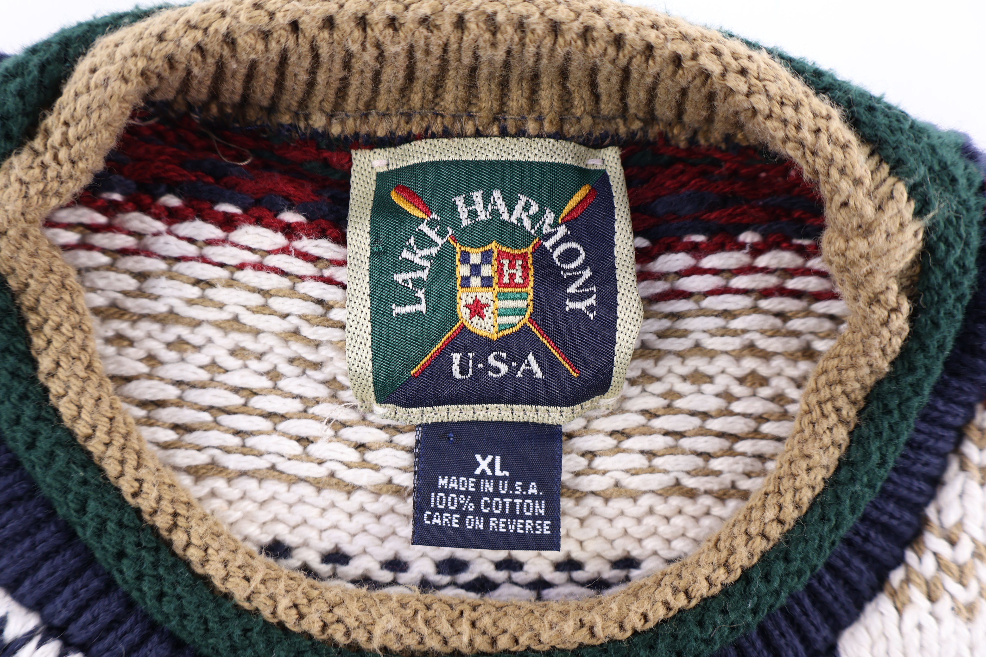 90's Lake Harmony Multicolor Knit Sweater - Sweater - Thrifted Threads