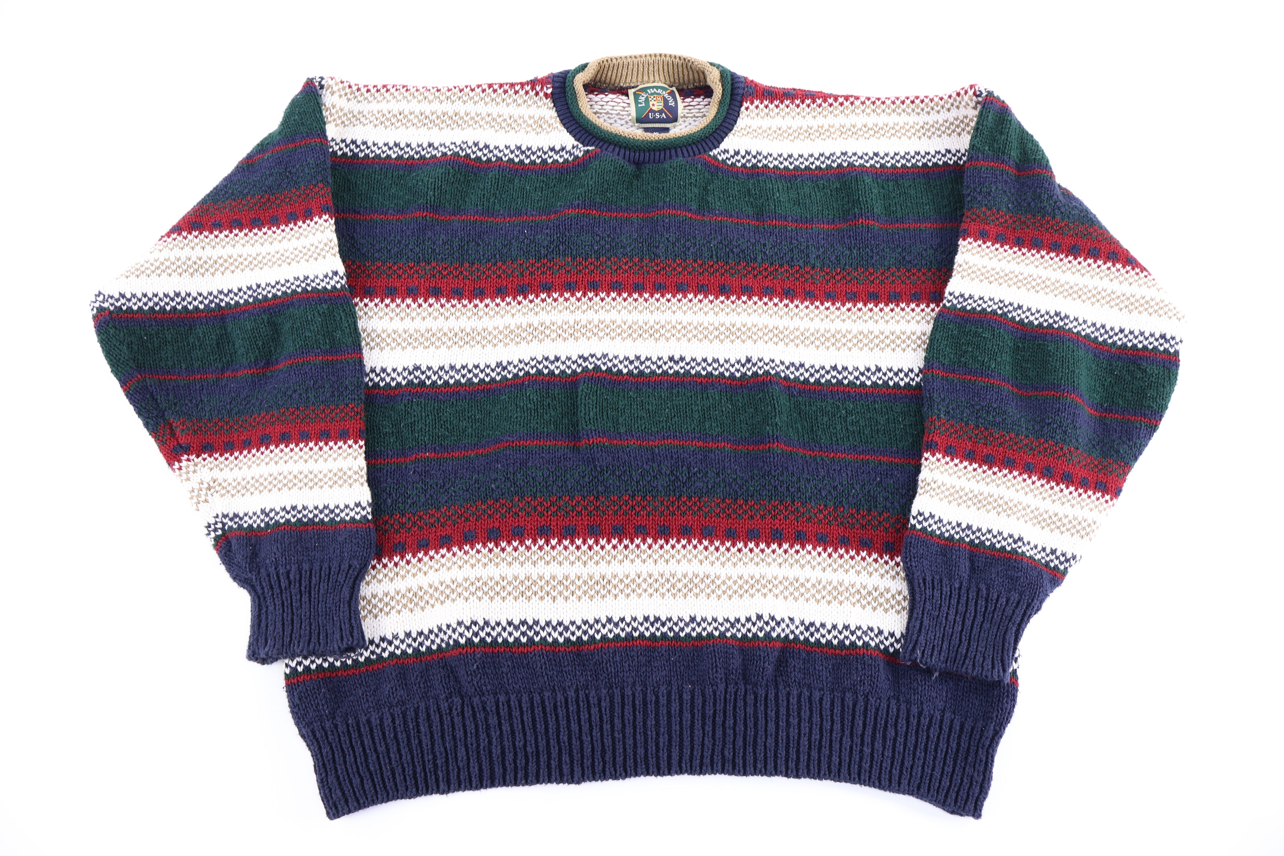 90's Lake Harmony Multicolor Knit Sweater - Sweater - Thrifted Threads