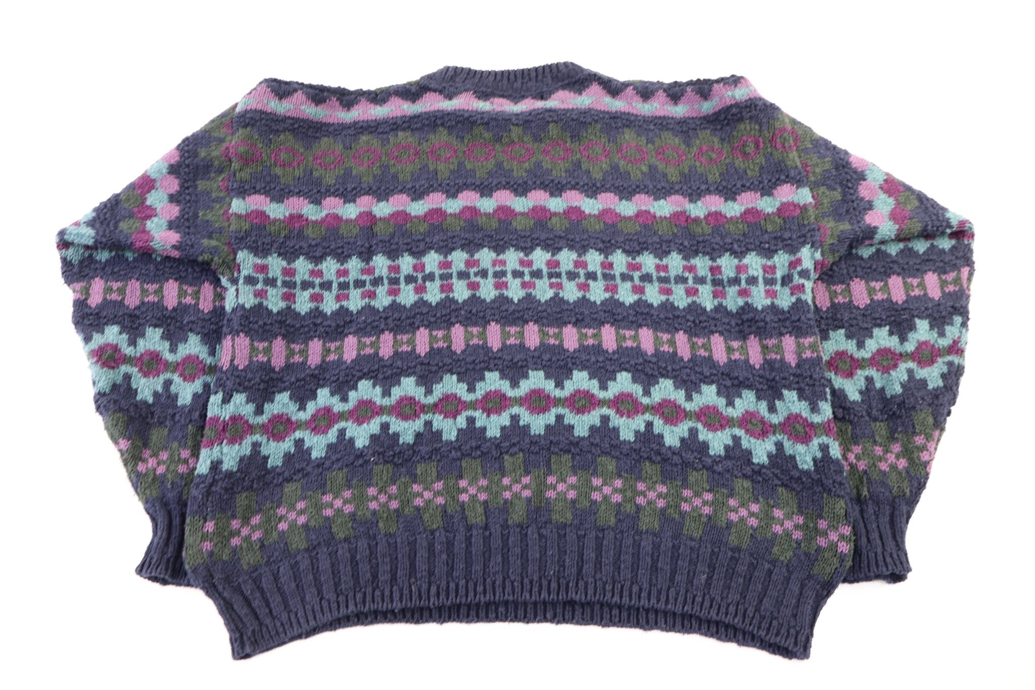 90's Lake Harmony Multipatterned Knit Sweater - Sweater - Thrifted Threads