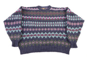 90's Lake Harmony Multipatterned Knit Sweater - Sweater - Thrifted Threads