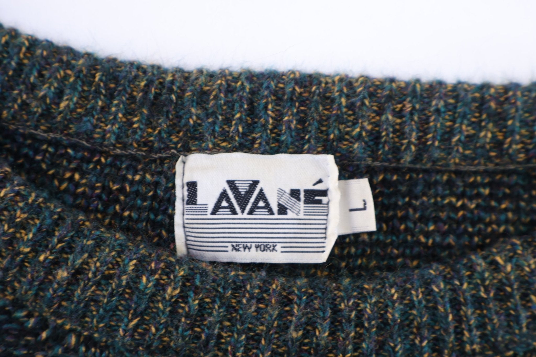 90's Lavane Multipattern Knit Sweater - Sweater - Thrifted Threads
