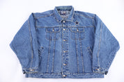 90's Lee Dallas Cowboys Dark Wash Denim Jacket - Jacket - Thrifted Threads