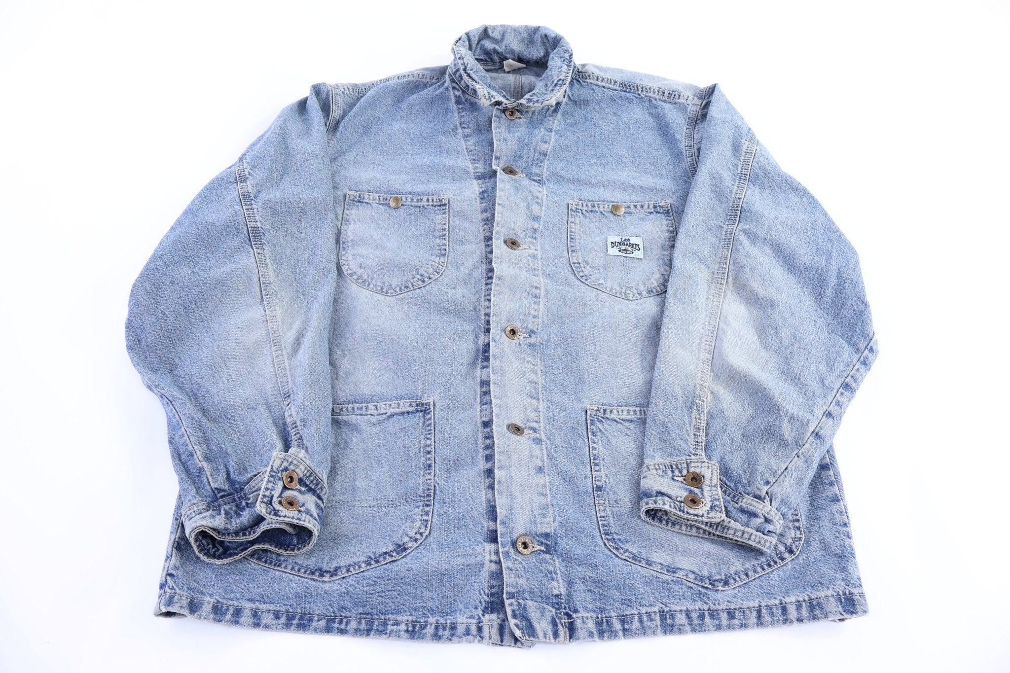 90's Lee Dungarees Light Wash Chore Jacket - Jacket - Thrifted Threads