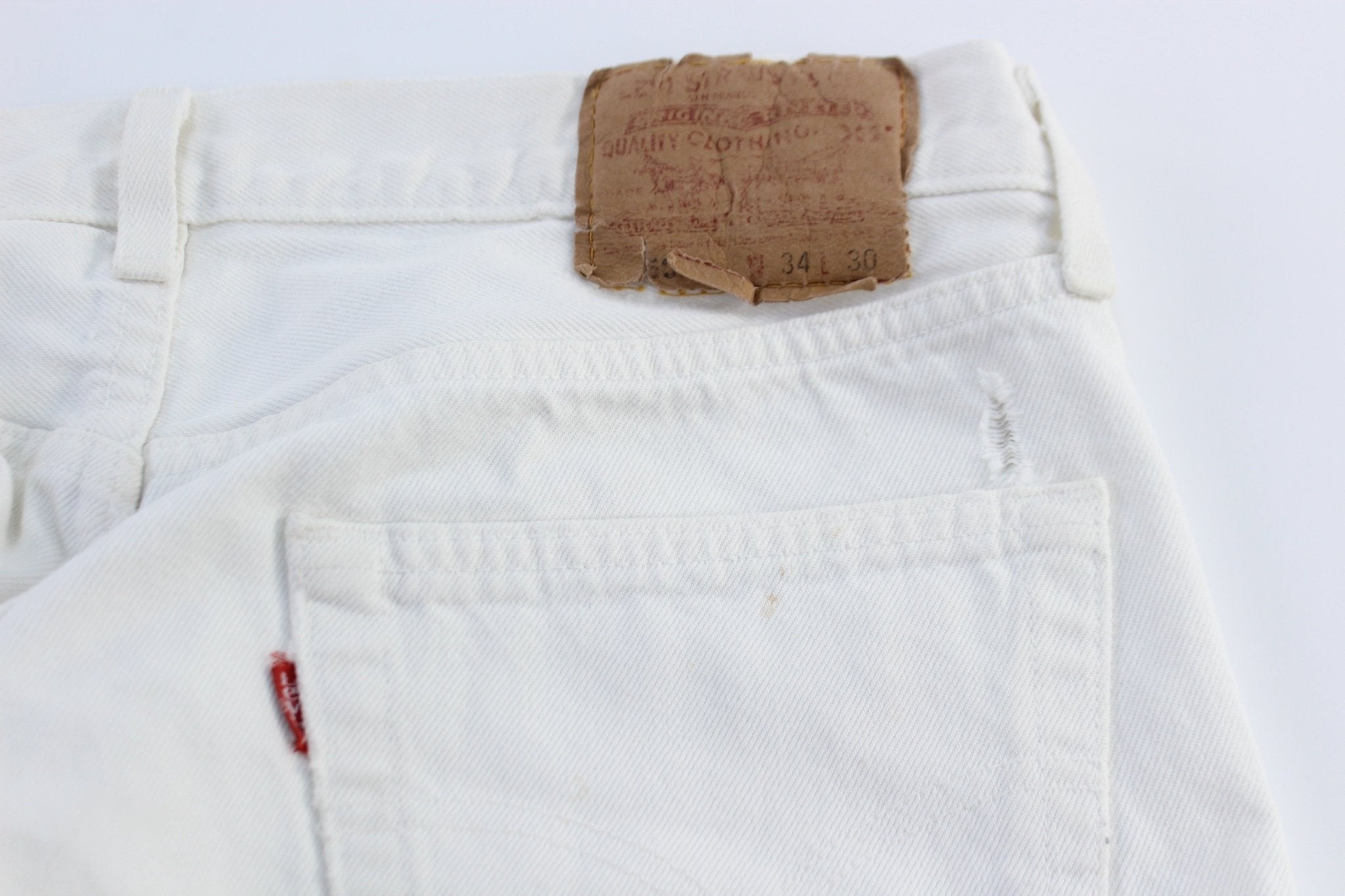 90's Levi's 501 White Denim Jeans - ThriftedThreads.com