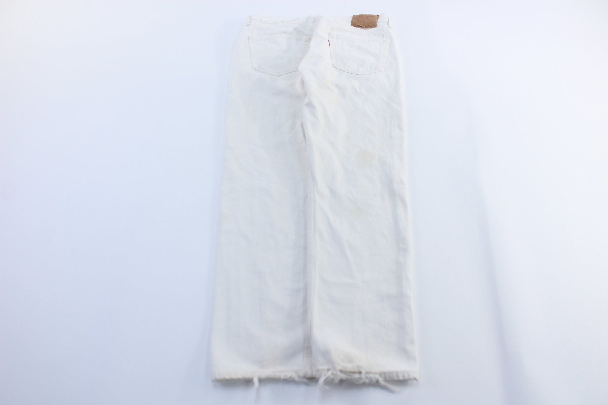 90's Levi's 501 White Denim Jeans - ThriftedThreads.com