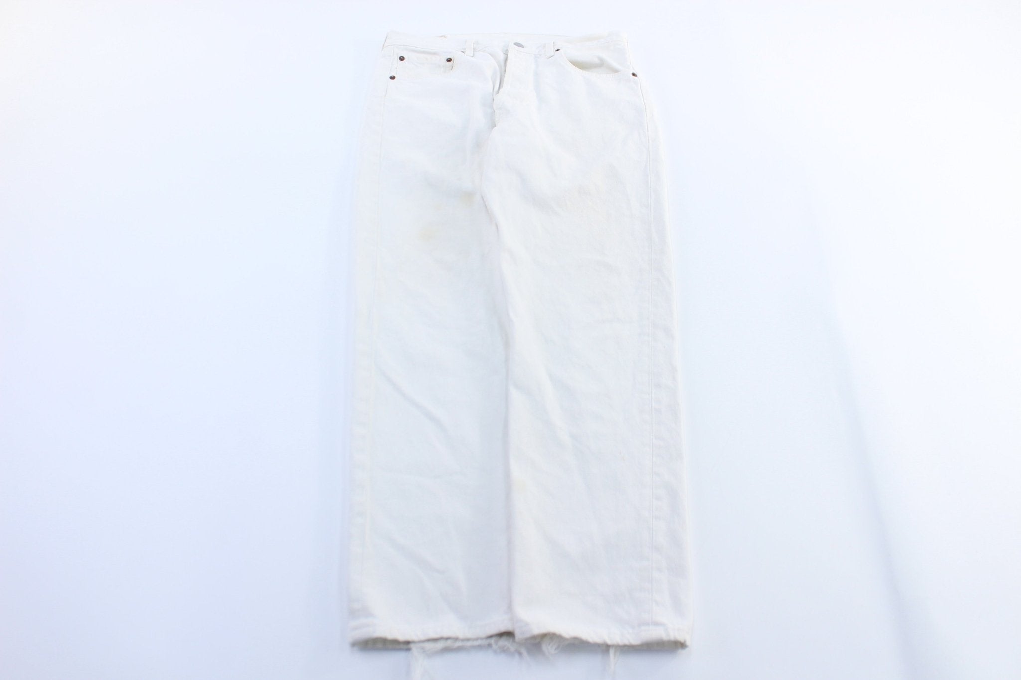 90's Levi's 501 White Denim Jeans - ThriftedThreads.com