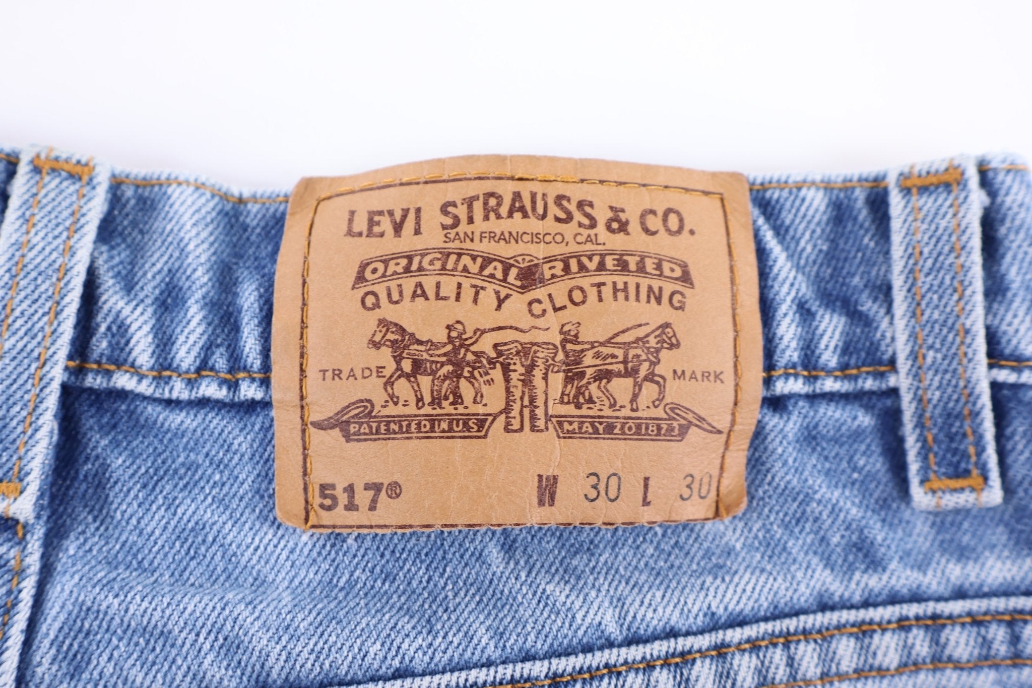 90's Levi's 517 Light Wash Denim Jeans - Pants - Thrifted Threads