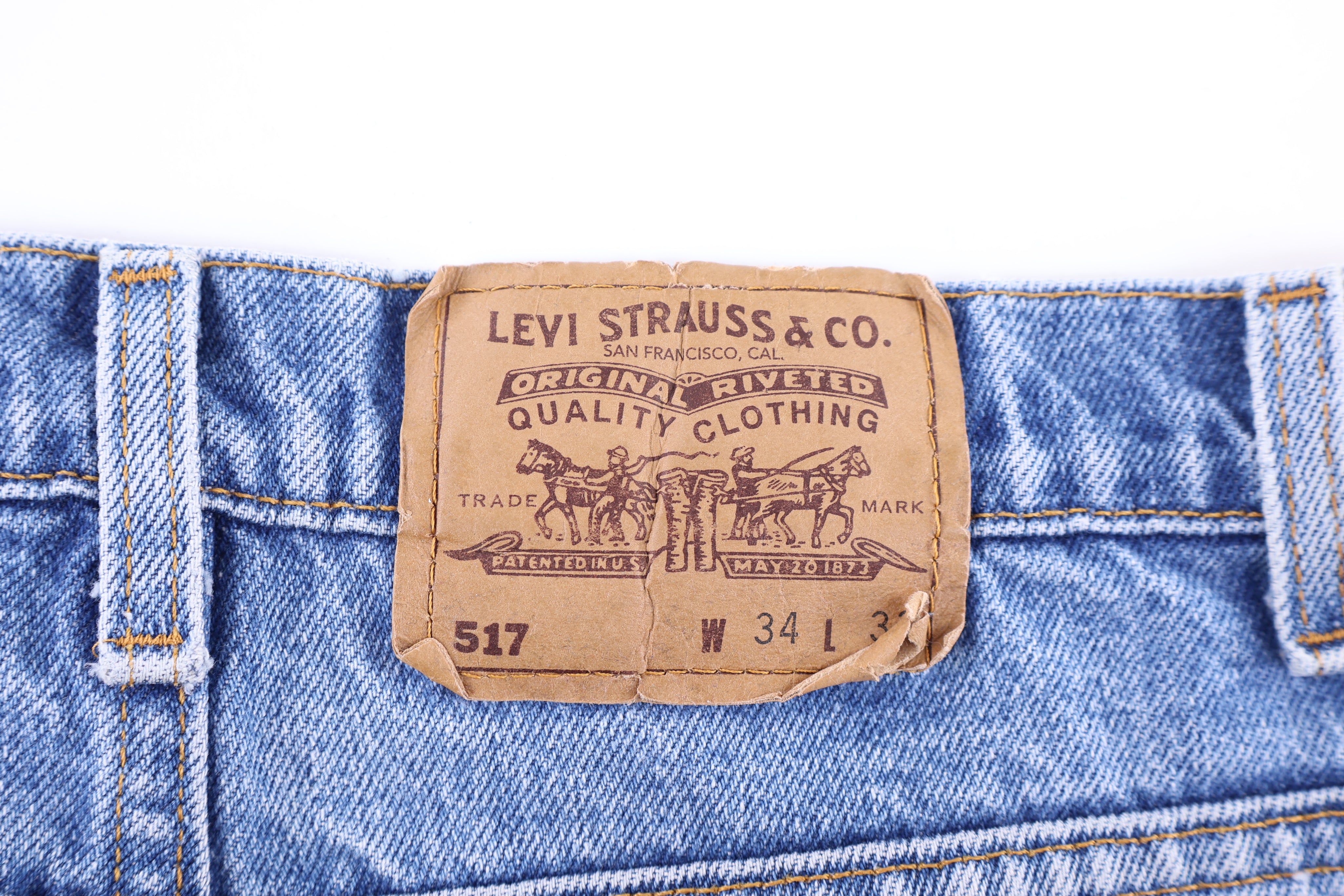 90's Levi's 517 Medium Wash Denim Jeans - pants - Thrifted Threads