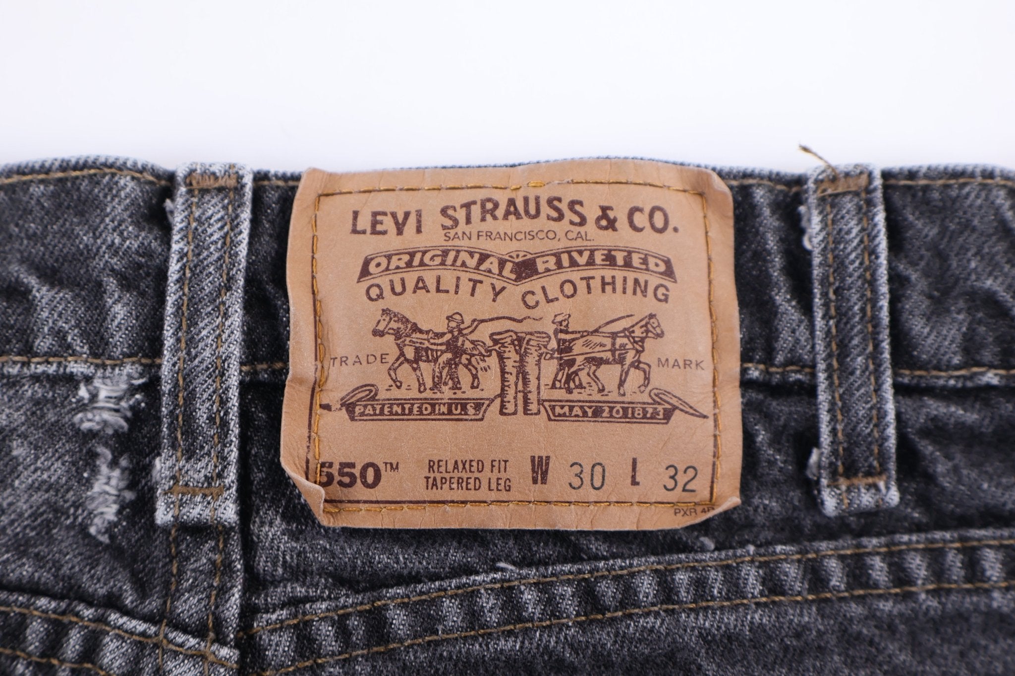 90's Levi's 550 Black Dneim Jeans - Pants - Thrifted Threads