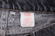 90's Levi's 550 Black Dneim Jeans - Pants - Thrifted Threads