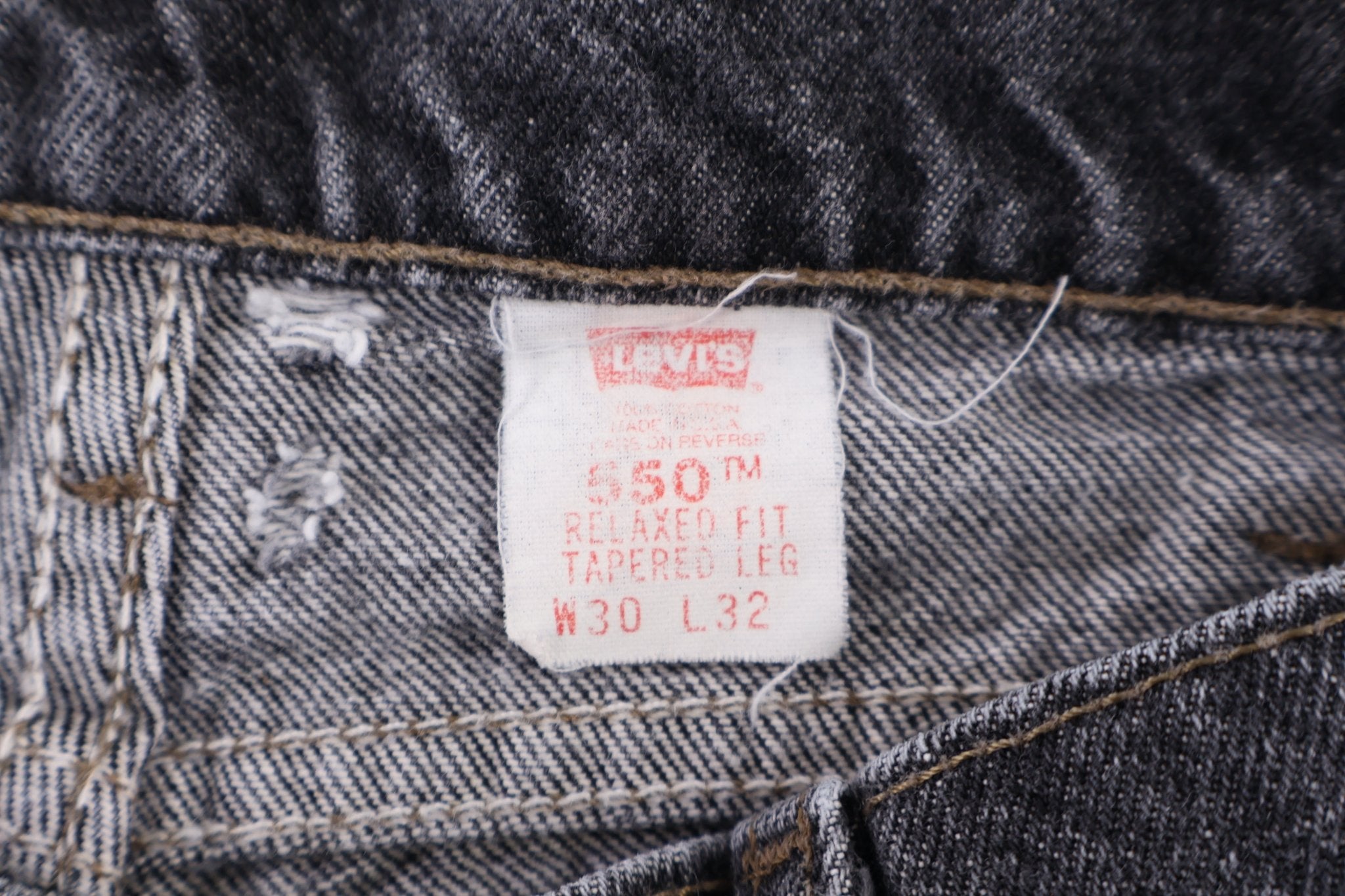 90's Levi's 550 Black Dneim Jeans - Pants - Thrifted Threads