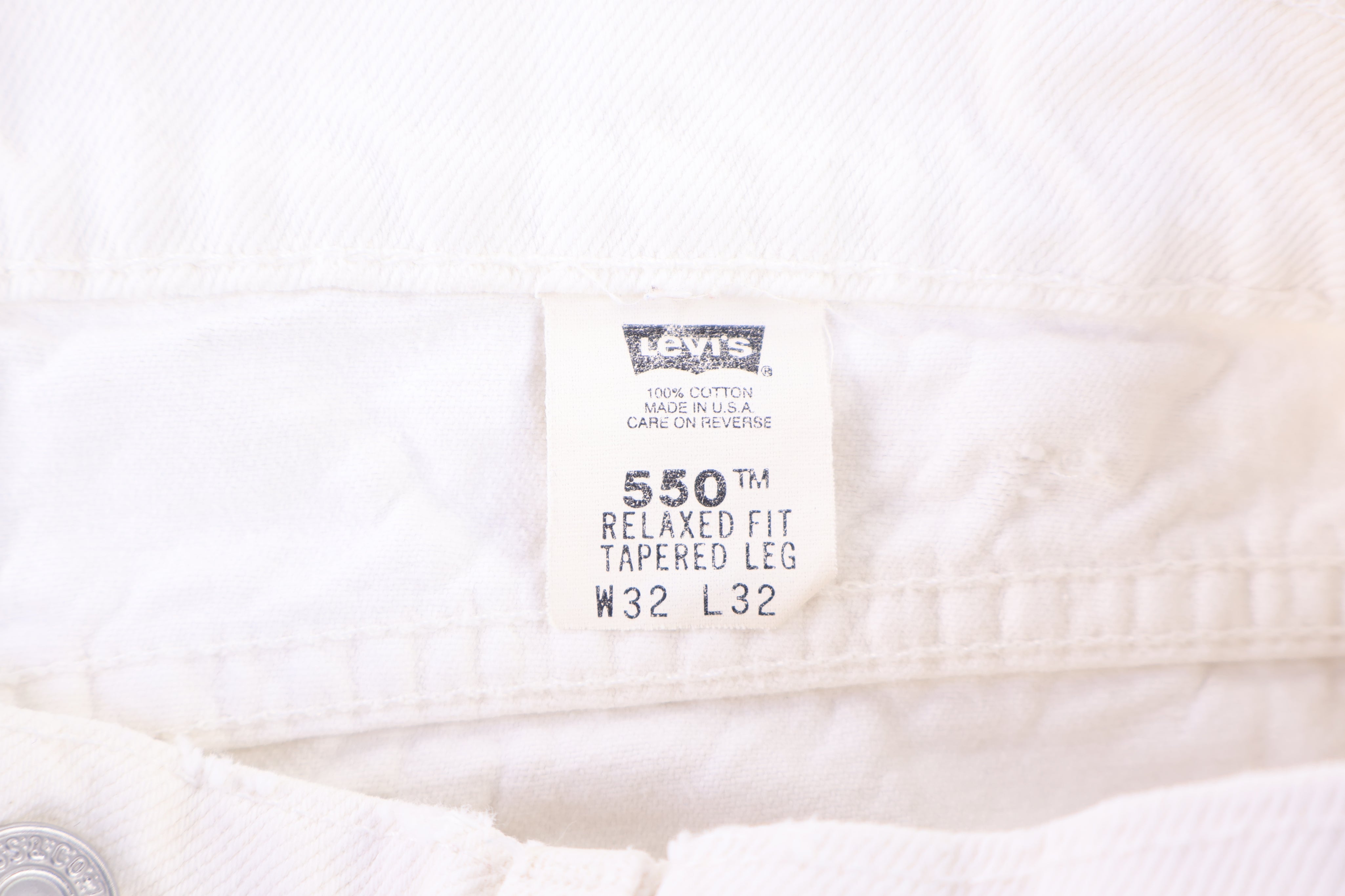 90's Levi's 550 White Denim Jeans - pants - Thrifted Threads
