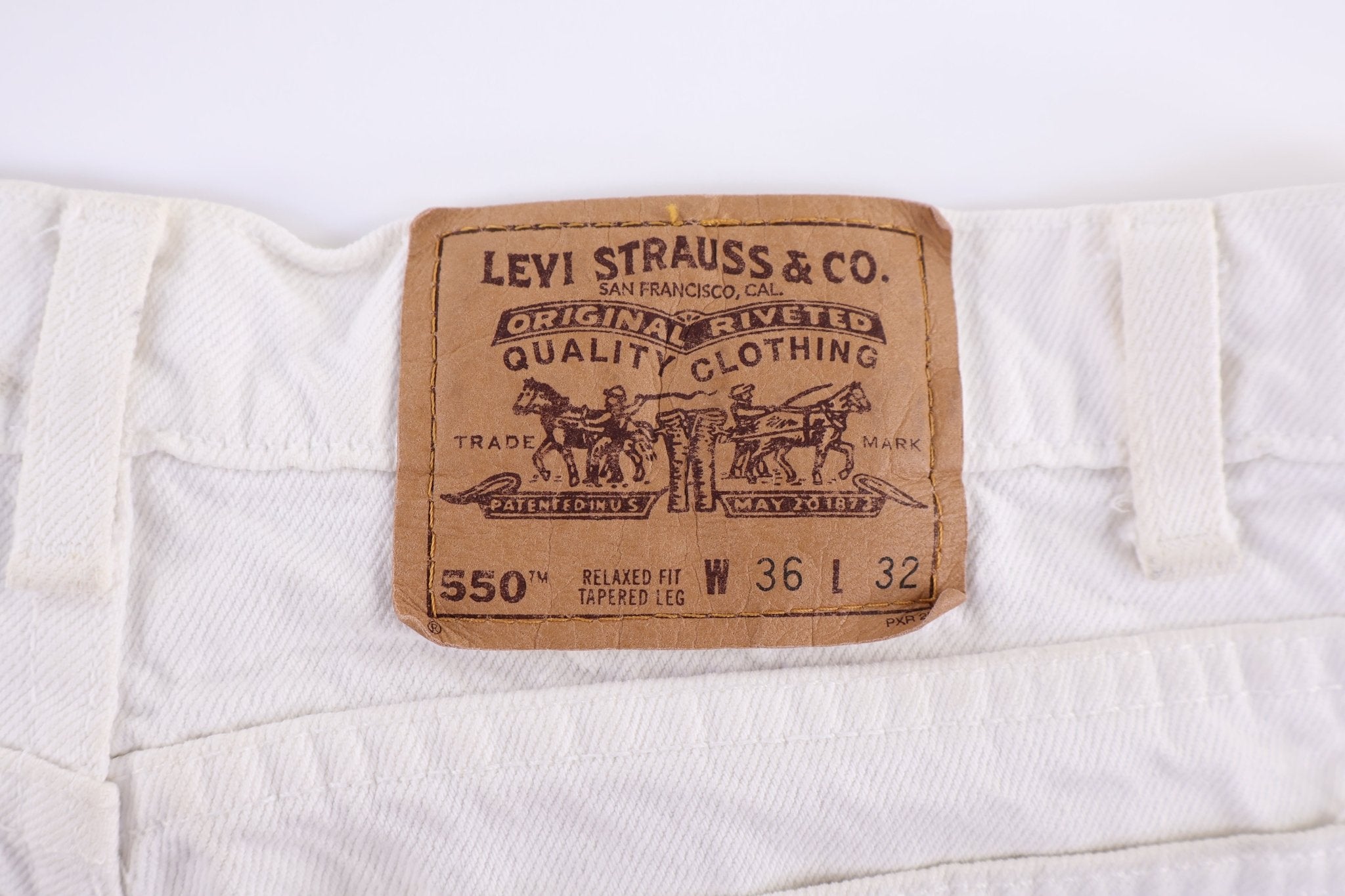 90's Levi's 550 White Denim Jeans - Pants/Shorts - Thrifted Threads