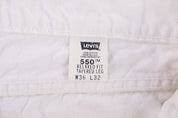 90's Levi's 550 White Denim Jeans - Pants/Shorts - Thrifted Threads