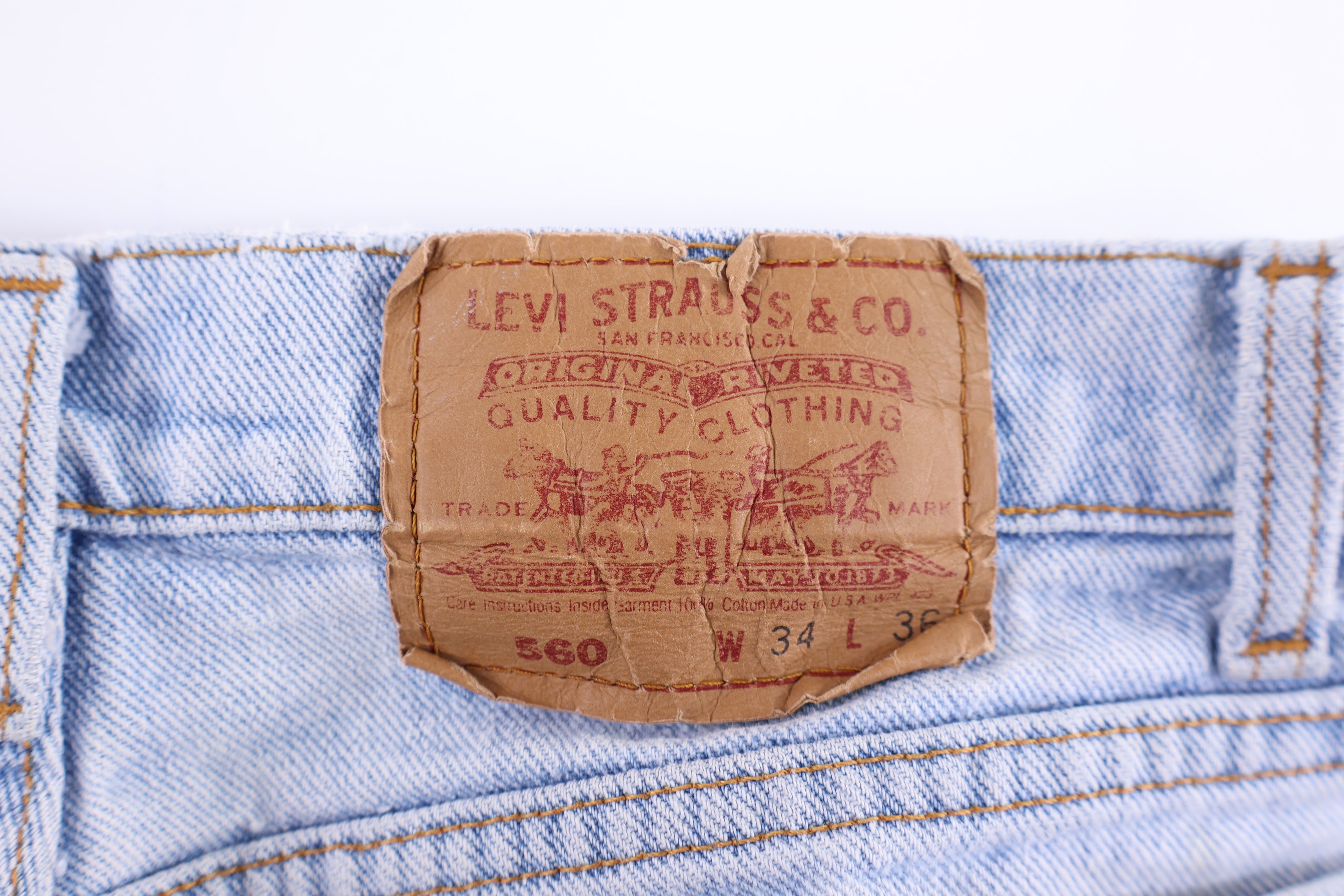 90’s Levi's 560 Light Wash Denim Jeans - Pants/Shorts - Thrifted Threads