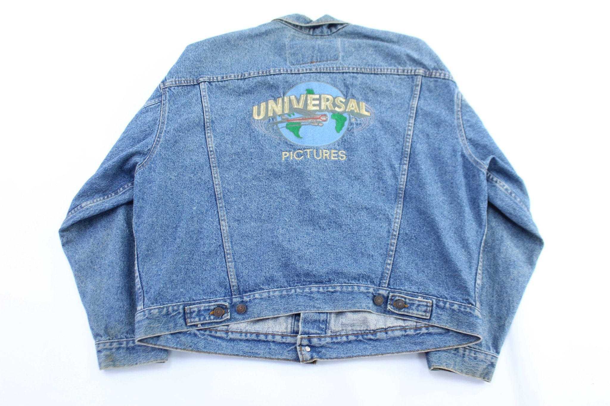 90's Levi's Embroidered Universal Studios Denim Jacket - ThriftedThreads.com