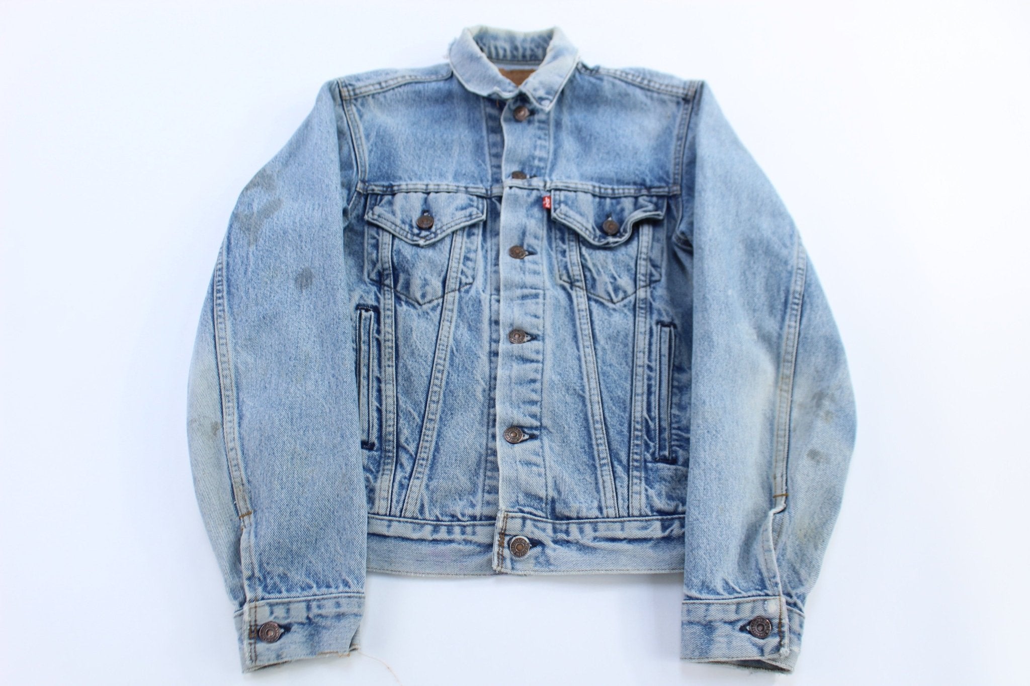 90's Levi's Light Wash Denim Trucker Jacket - ThriftedThreads.com