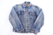 90's Levi's Medium Wash Denim Trucker Jacket - Jacket - Thrifted Threads