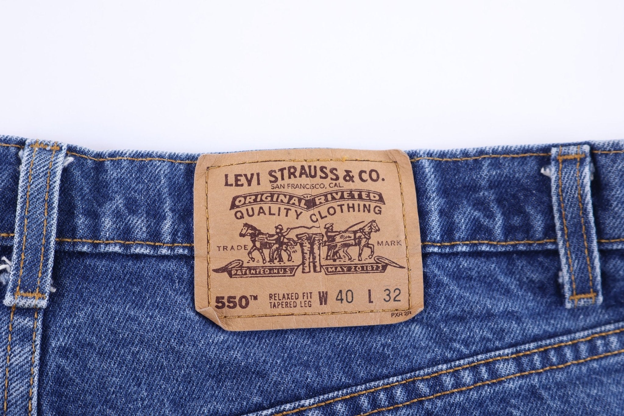 90's Levi's Orange Tab Dark Wash Denim Jeans - Pants - Thrifted Threads