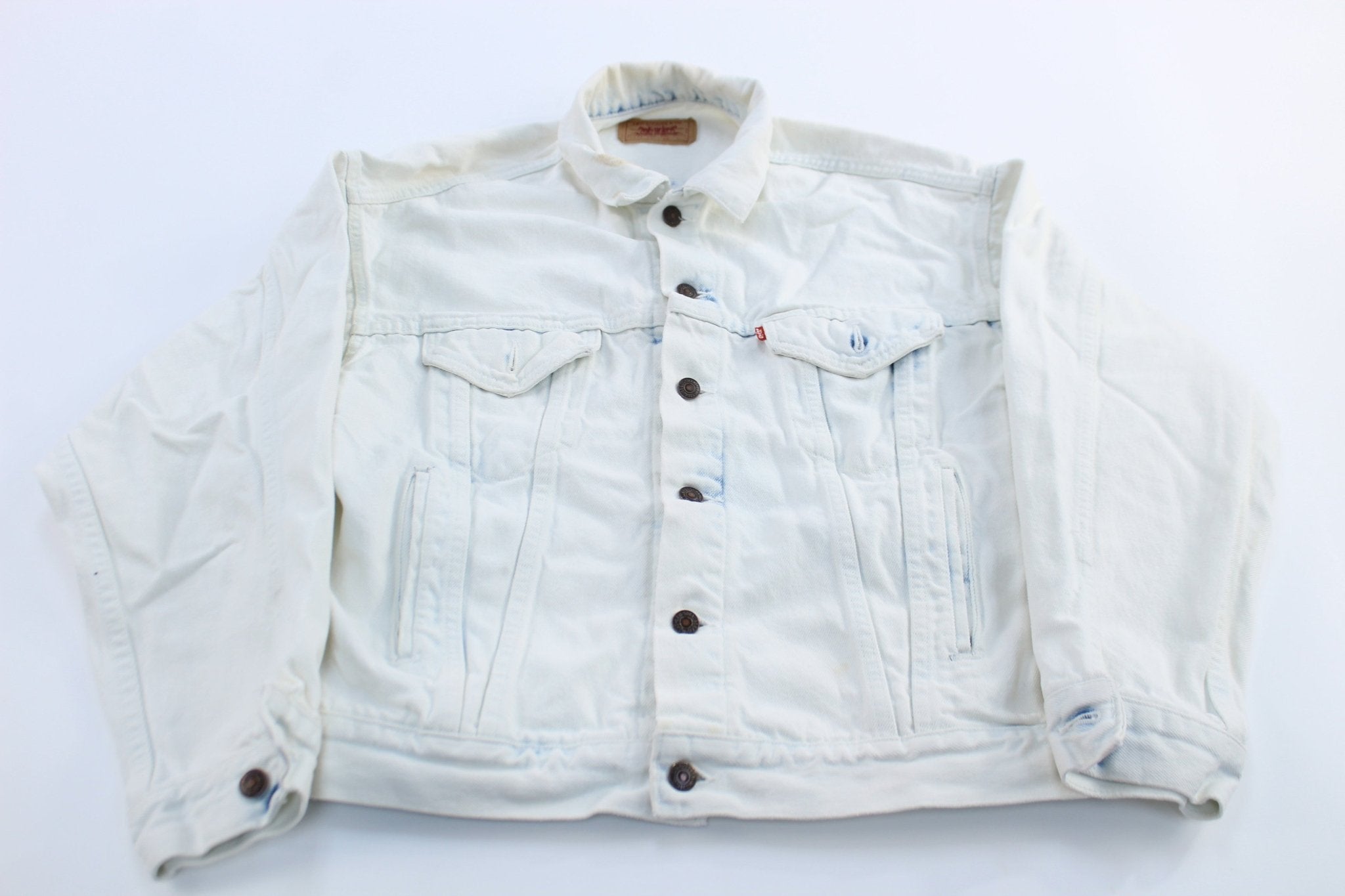 90's Levi's White Denim Jacket - ThriftedThreads.com