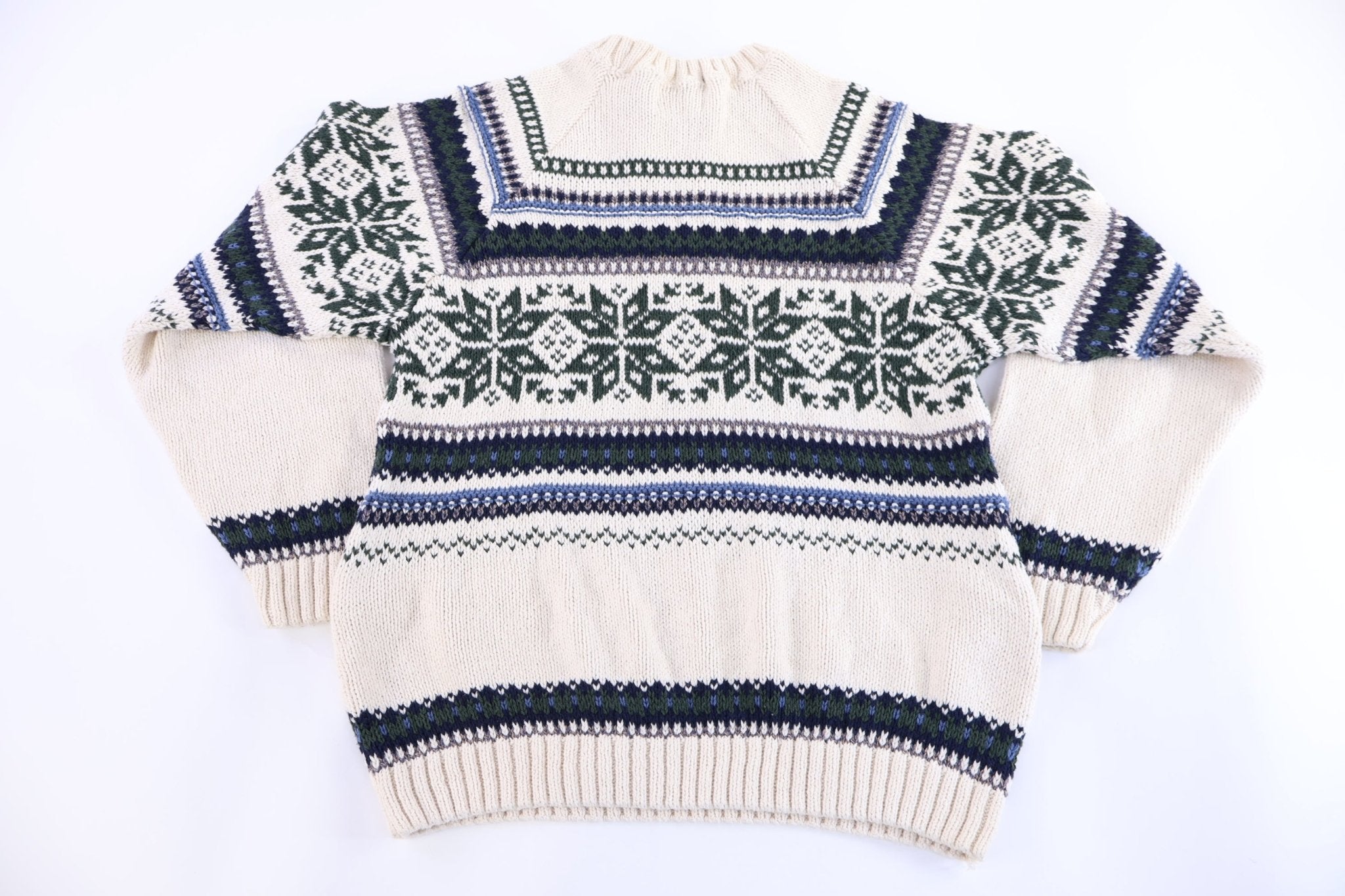 90's Liberty Multipattern Knit Sweater - Sweater - Thrifted Threads
