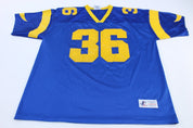 90's Logo Athletic 36 Yellow & Blue Football Jersey - Jerseys/Tanks - Thrifted Threads