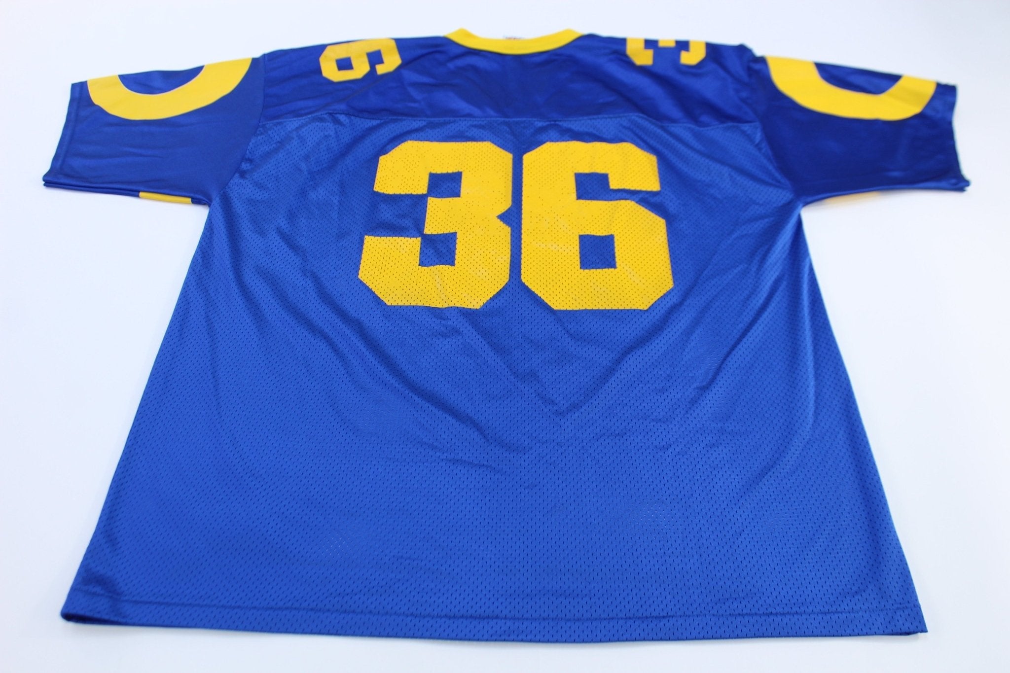 90's Logo Athletic 36 Yellow & Blue Football Jersey - Jerseys/Tanks - Thrifted Threads