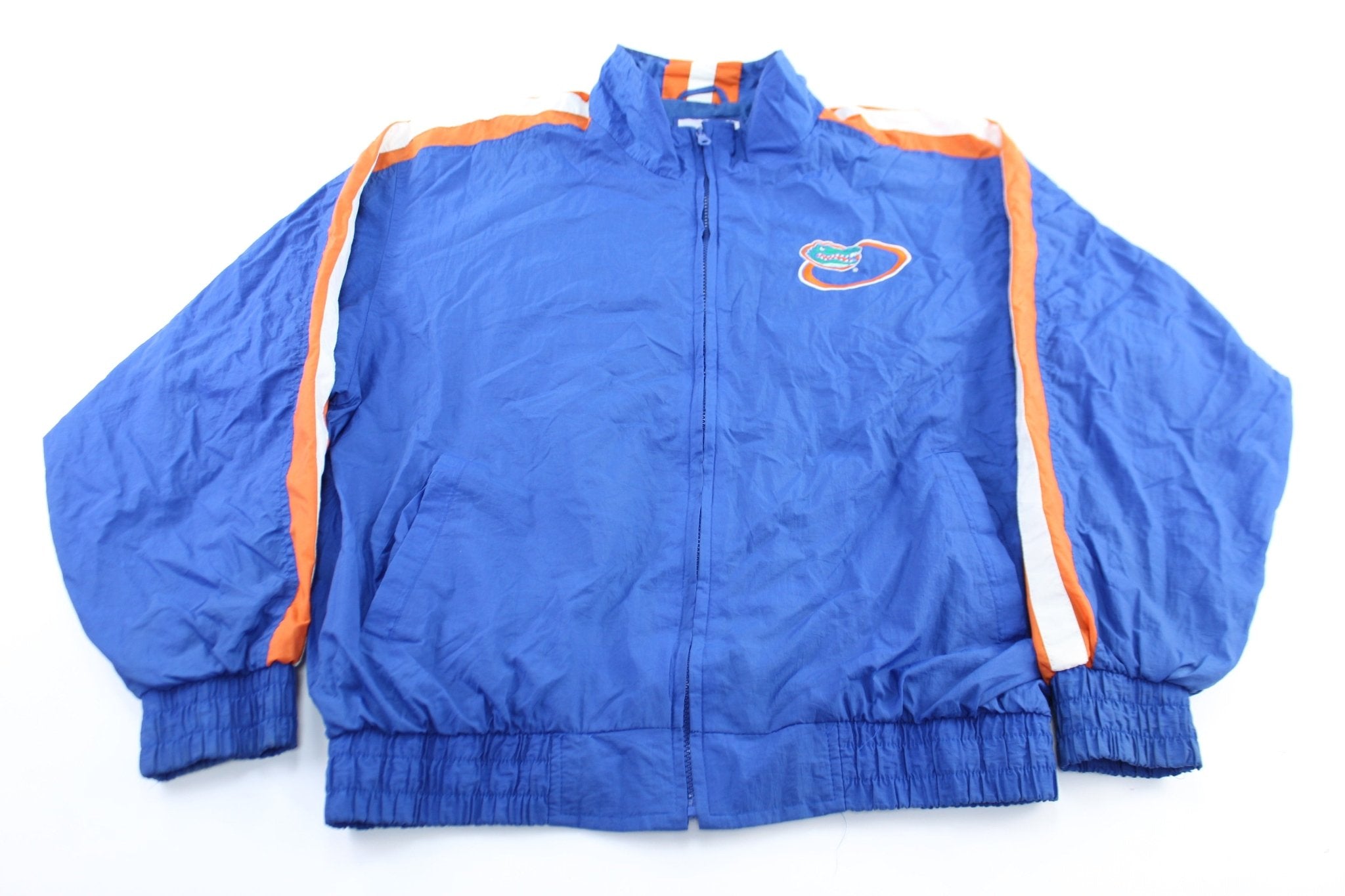 90's Logo Athletic Embroidered Florida Gators Zip Up Jacket - ThriftedThreads.com