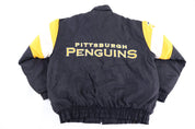 90's Logo Athletics Pittsburgh Penguins Hockey Puffer Jacket - Jacket - Thrifted Threads