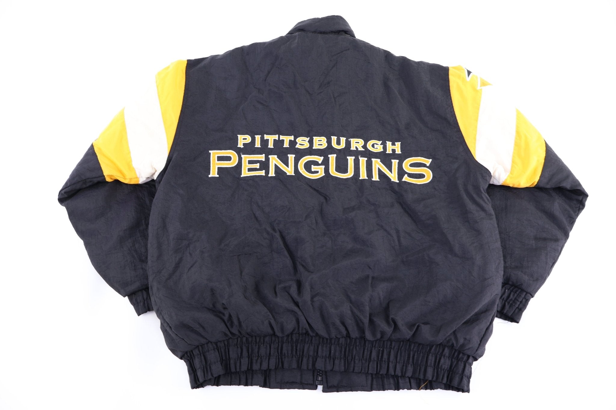 90's Logo Athletics Pittsburgh Penguins Hockey Puffer Jacket - Jacket - Thrifted Threads