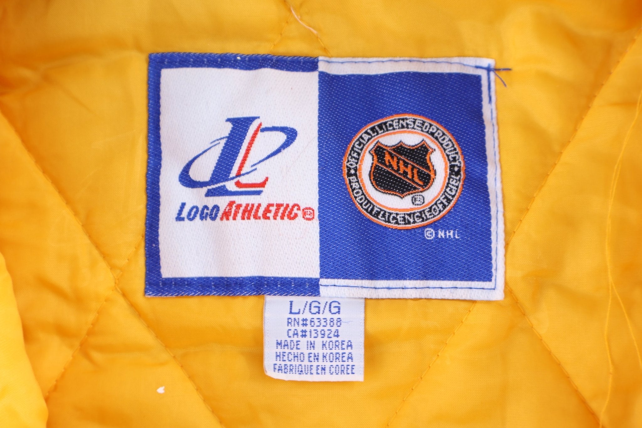 90's Logo Athletics Pittsburgh Penguins Hockey Puffer Jacket - Jacket - Thrifted Threads