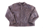 90's London Fog Brown Leather Full Zip Jacket - Jacket - Thrifted Threads