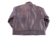90's London Fog Brown Leather Full Zip Jacket - Jacket - Thrifted Threads