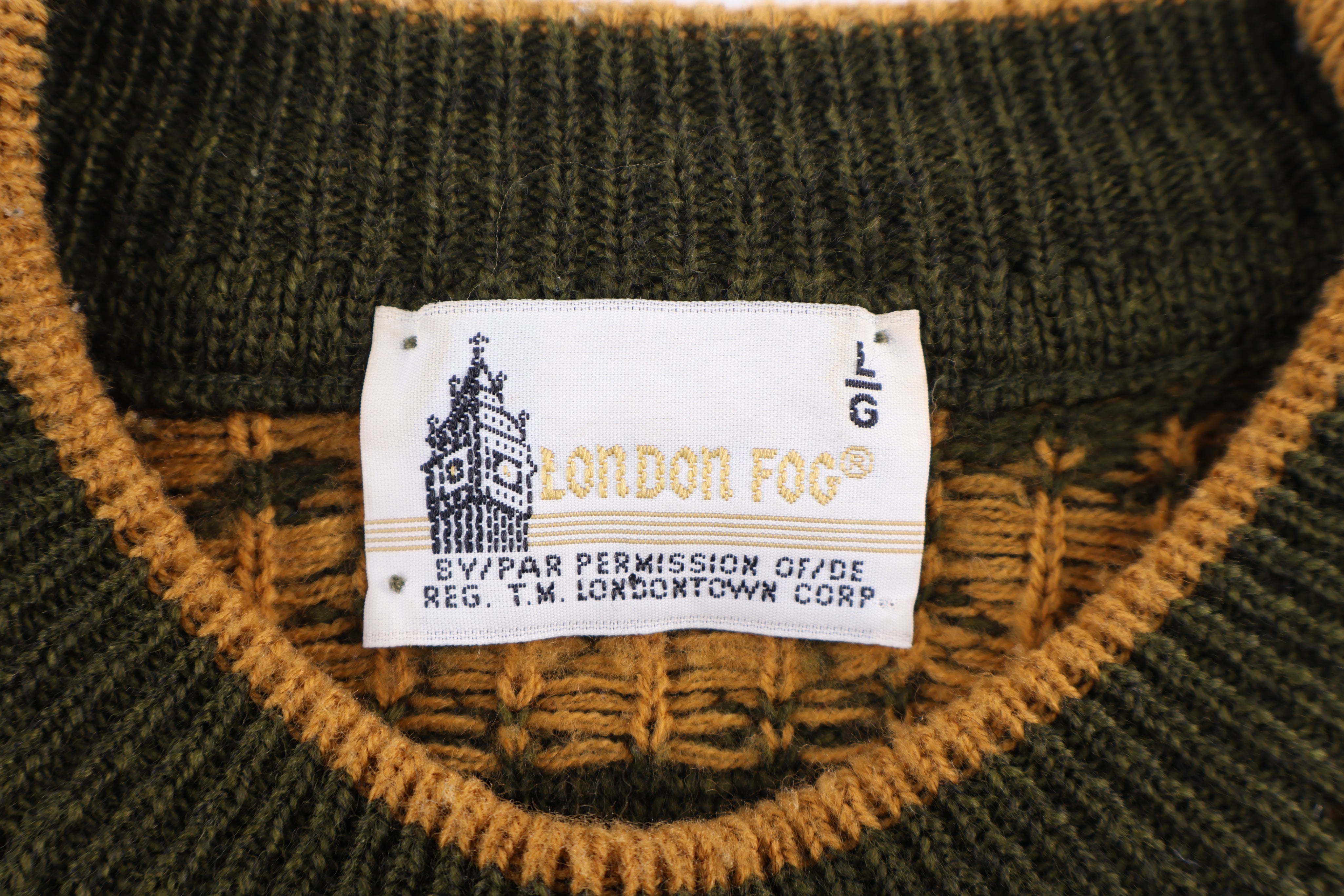 90's London Fog Multicolor Knit Sweater - Sweater - Thrifted Threads