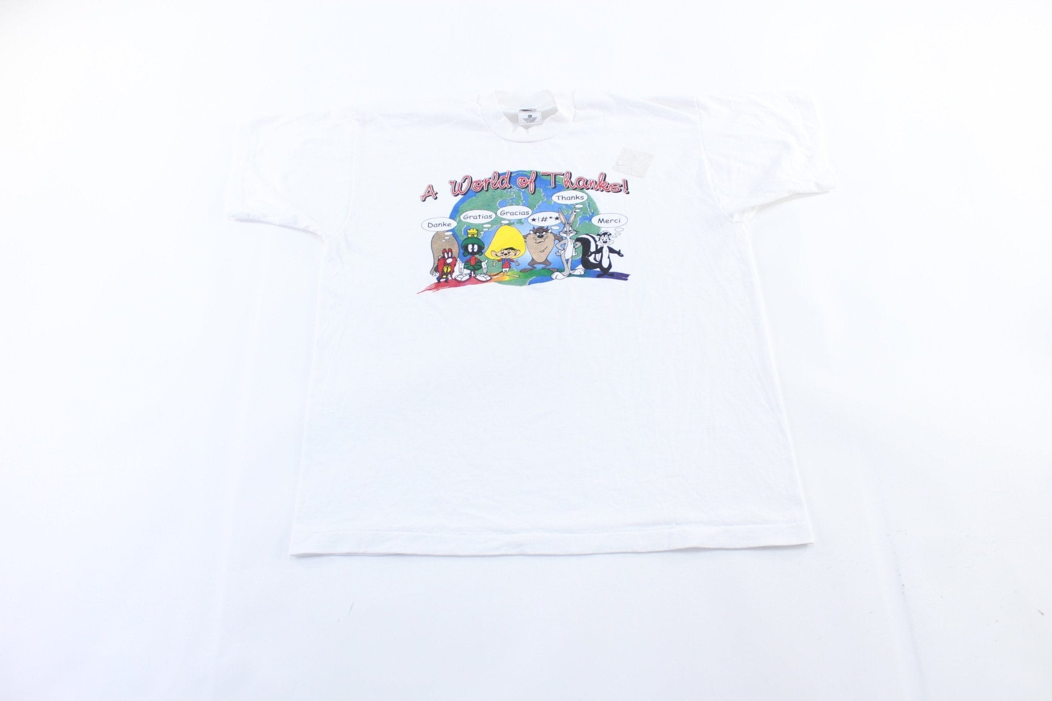 90's Looney Tunes A World of Thanks T-Shirt - ThriftedThreads.com