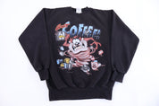 90's Looney Tunes Tasmanian Devil Got Coffee? Sweatshirt - Sweatshirt - Thrifted Threads